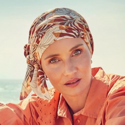 1460 - Beatrice Turban Printed Linen By House of Christine