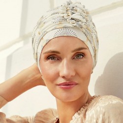 1245 - Lotus Turban Linen Printed By House of Christine